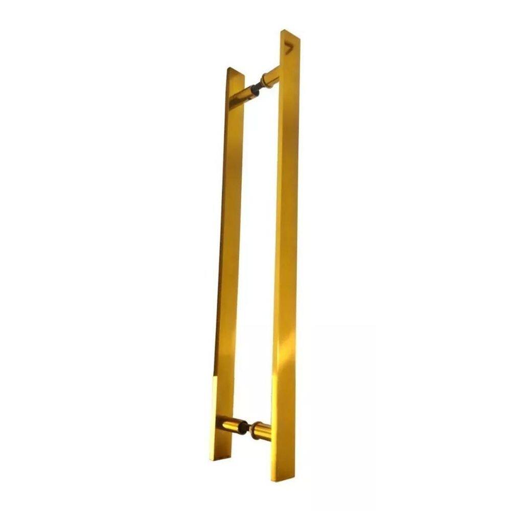 Puxador Para Portas Madeira / Vidro Alumínio Dourado 100Cm