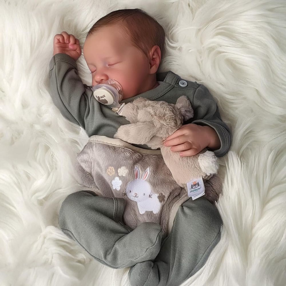 Boneca Reborn Baby Doll JIZHI Lifelike 43 cm realista com kit de alimentação