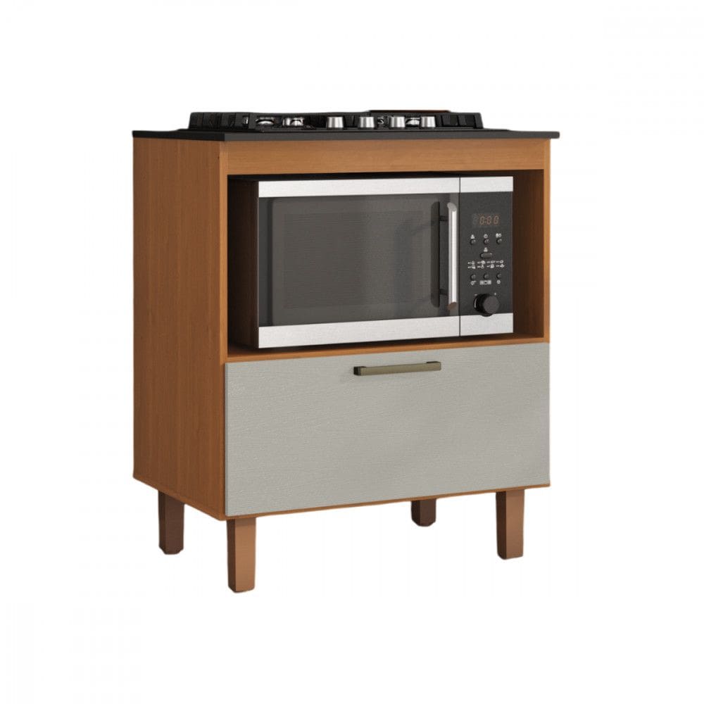 Balcão Master para Cooktop 4 Bocas e Forno Cinamomo Areia Zanzini