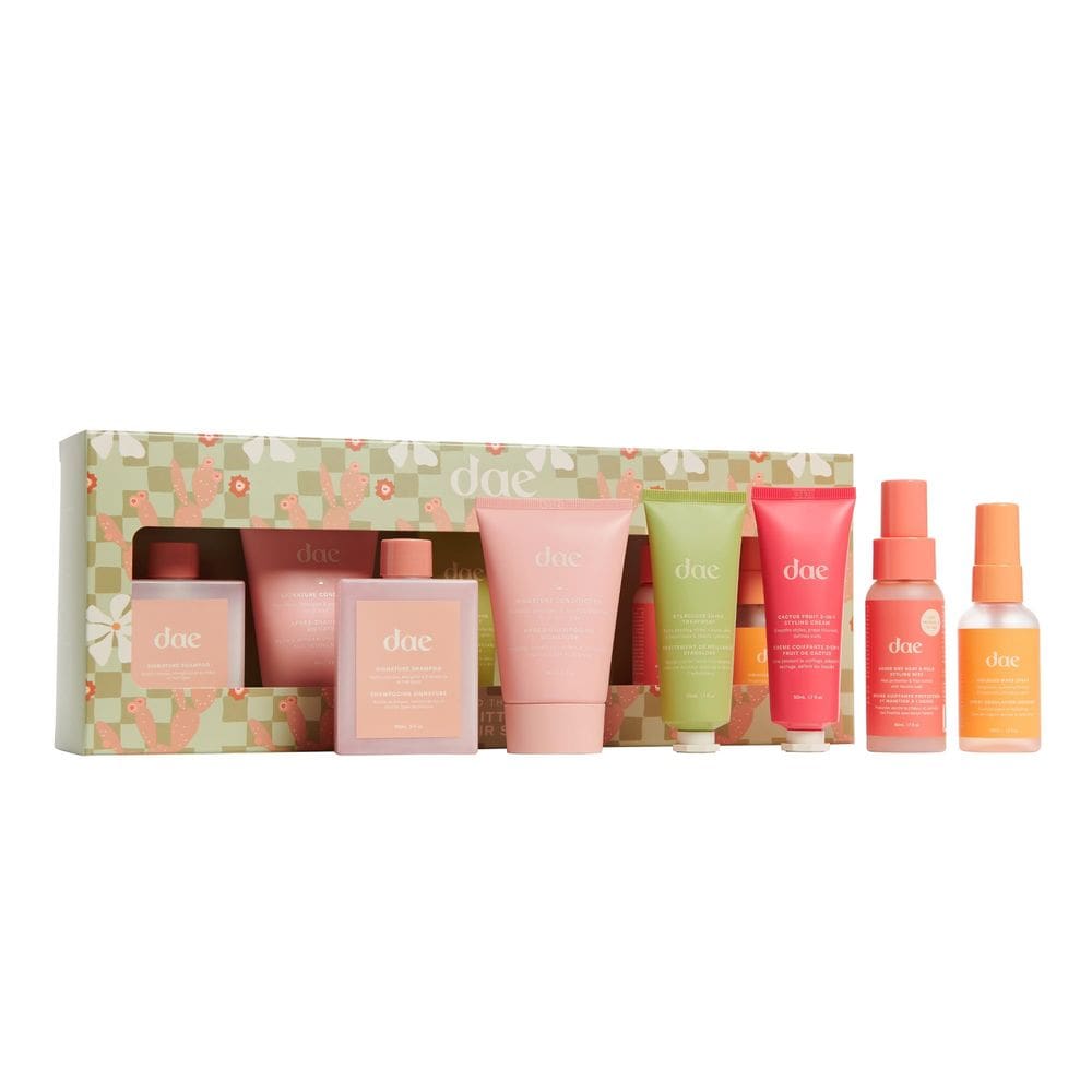 Conjunto de tamanhos de viagem Dae Hair Merry Little Minis com estilo 3-1