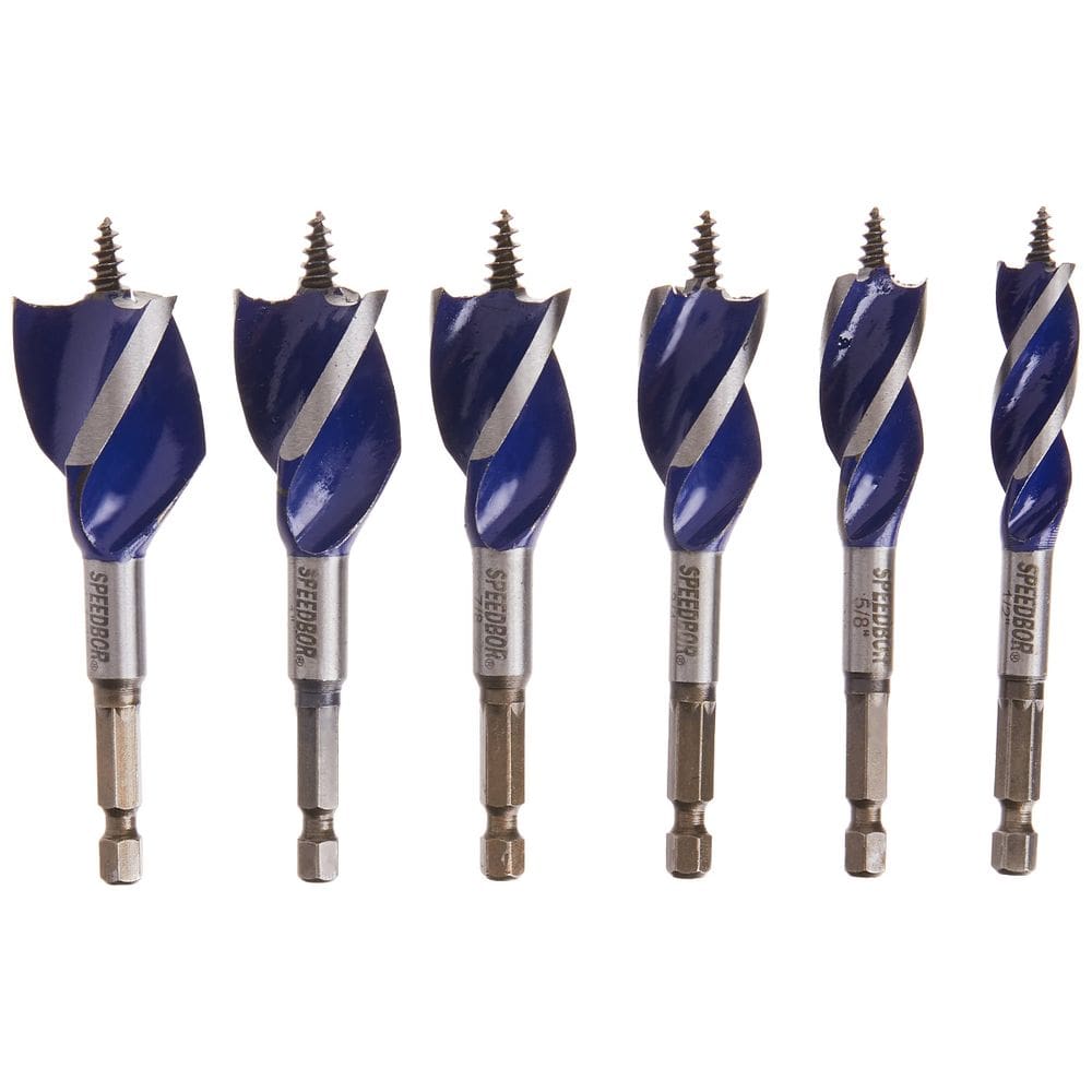 Conjunto de brocas IRWIN SPEEDBOR para madeira de 6 peças de 4 polegadas
