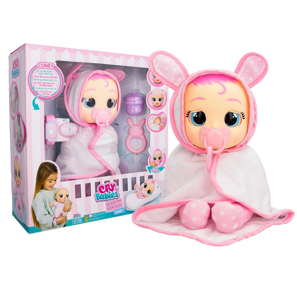 Boneca interativa Cry Babies Newborn Coney 18M+