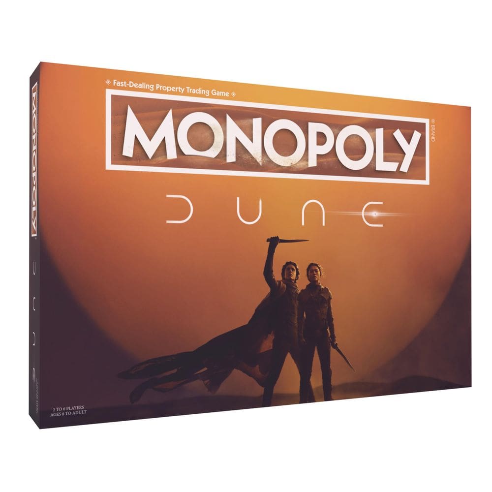 Jogo de tabuleiro USAOPOLY Monopoly: Dune com fichas colecionáveis