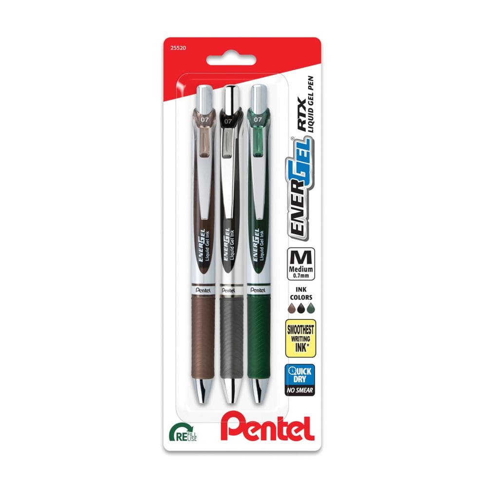 Caneta Pentel Energel RTX Gel Líquido 0,7 mm Camo Sépia Preto Verde