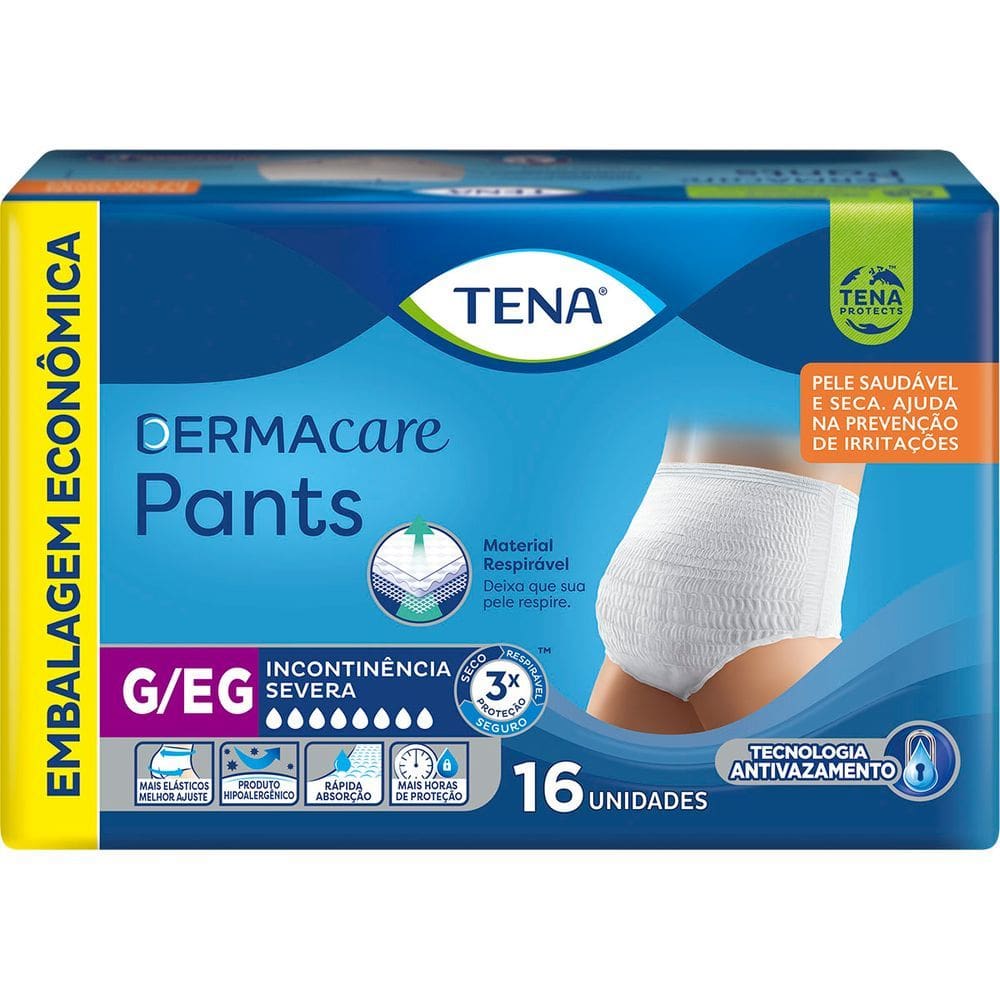 Roupa Íntima Tena Pants Ultra Dermacare G/EG 16 Unidades