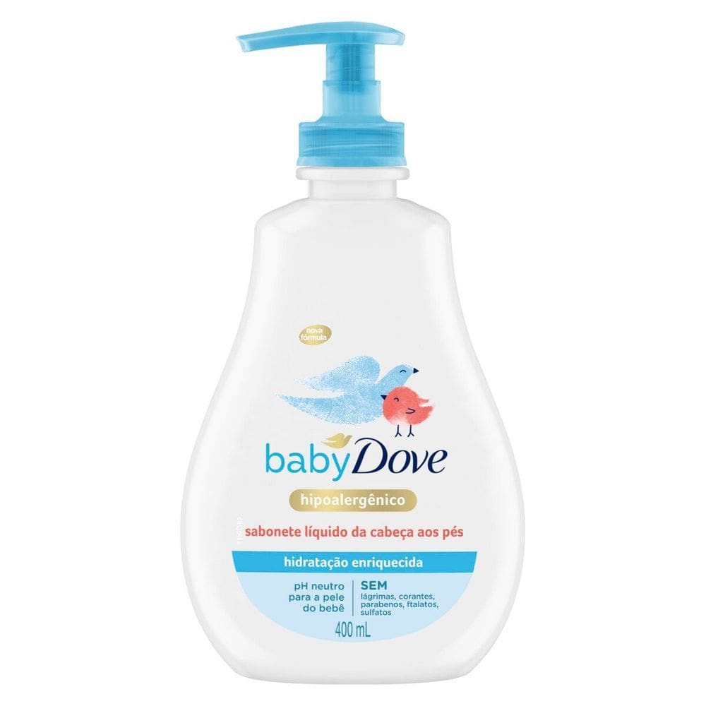 Sabonete Líquido Baby Dove da Cabeça aos Pés Hidratação Enriquecida 400ml