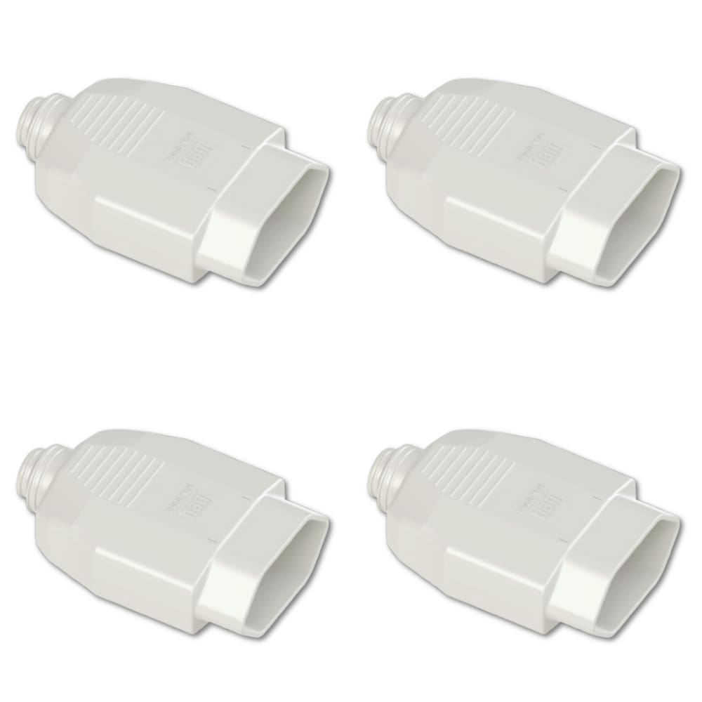 Kit Plugue Fêmea 2P+T 20A 250Vca Branco 4 peças