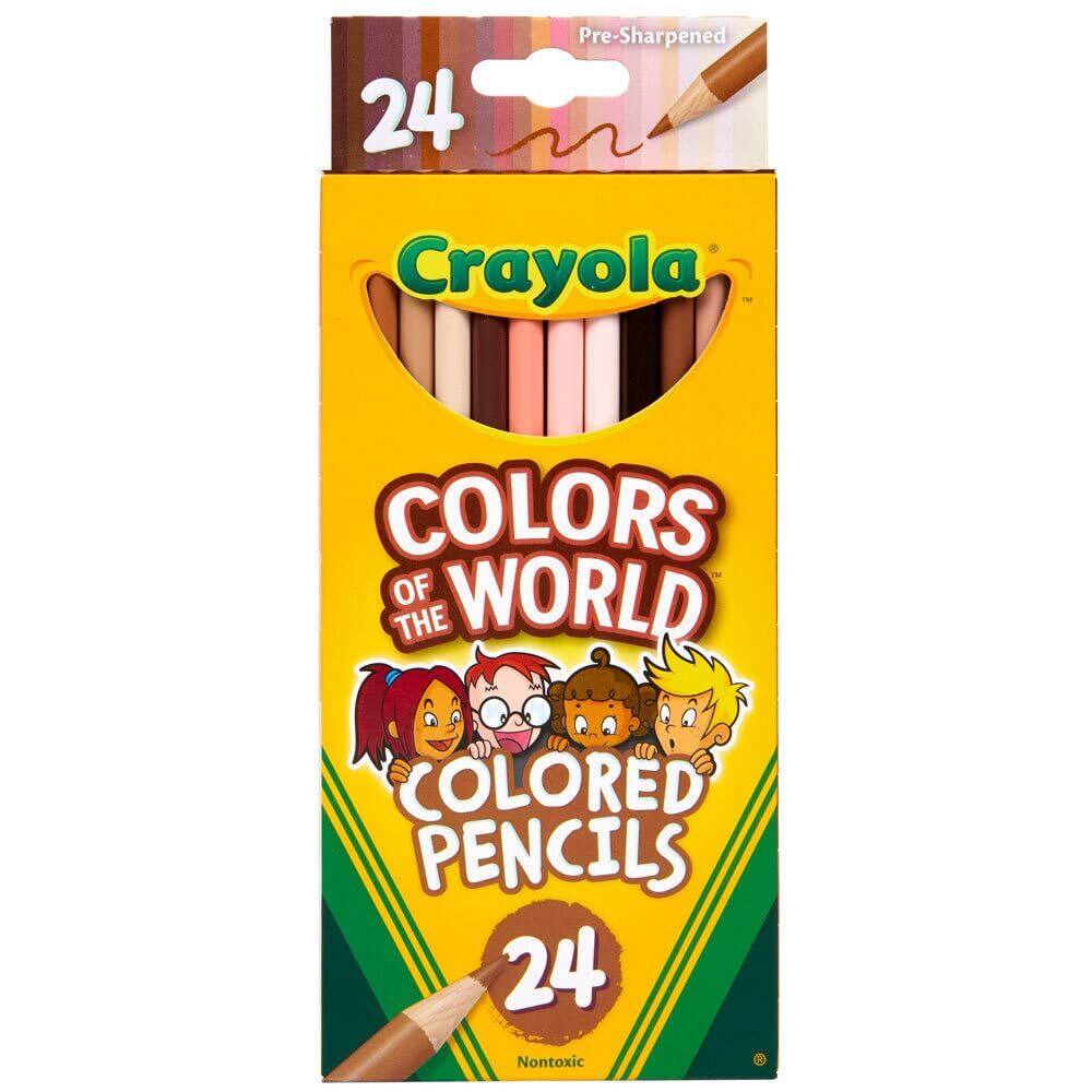 Lápis de cor Crayola Colors of the World, pacote com 24 x 24