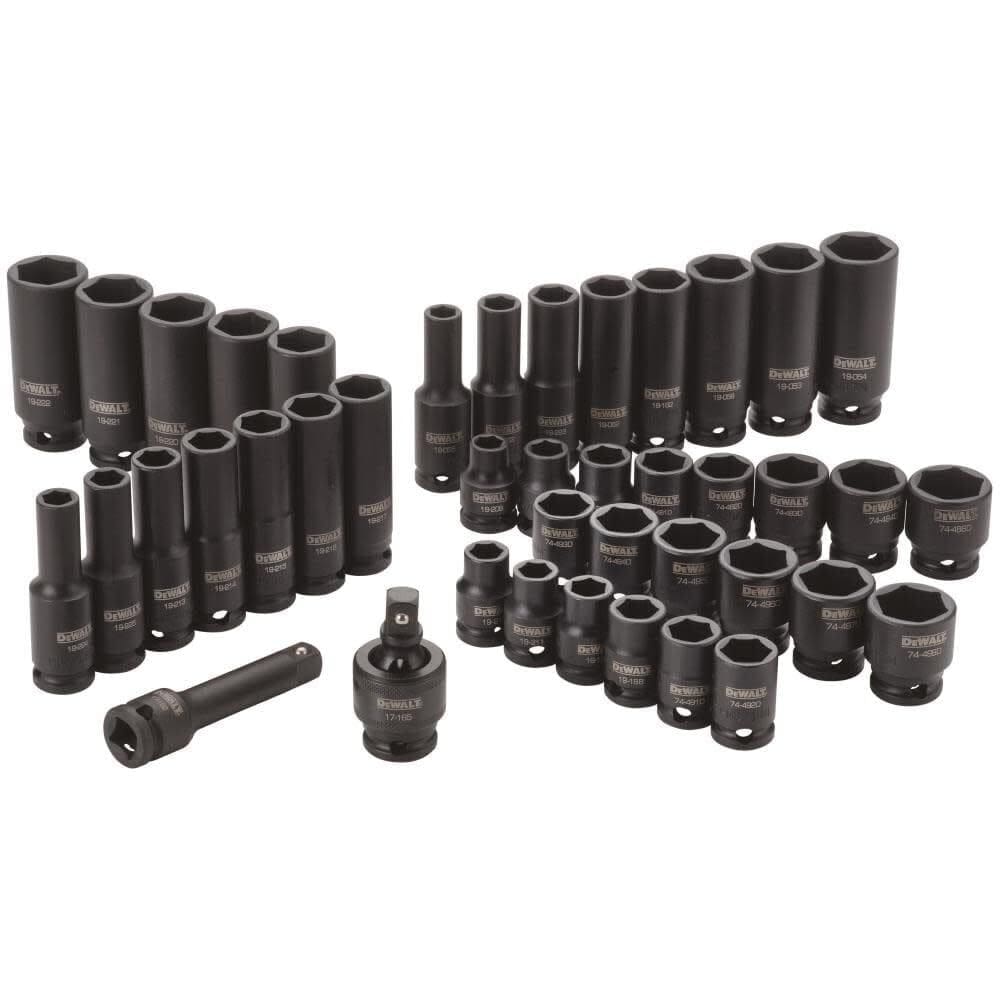 Conjunto de soquetes de impacto DEWALT Combination SAE/MM 3/8” 42 peças
