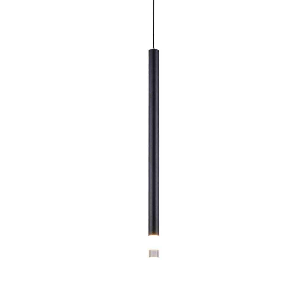 Lustre Pendente Nordecor Lana 2692 50cm Preto Led Bivolt