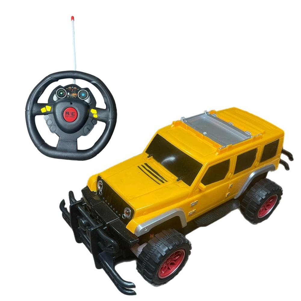 Brinquedo Carrinho Controle Remoto Jeep Amarelo