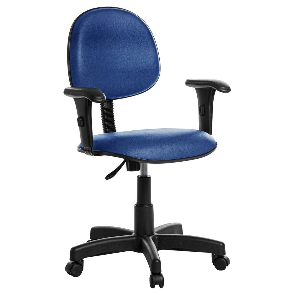 Cadeira De Escritório Executiva Com Braço Azul Rv
