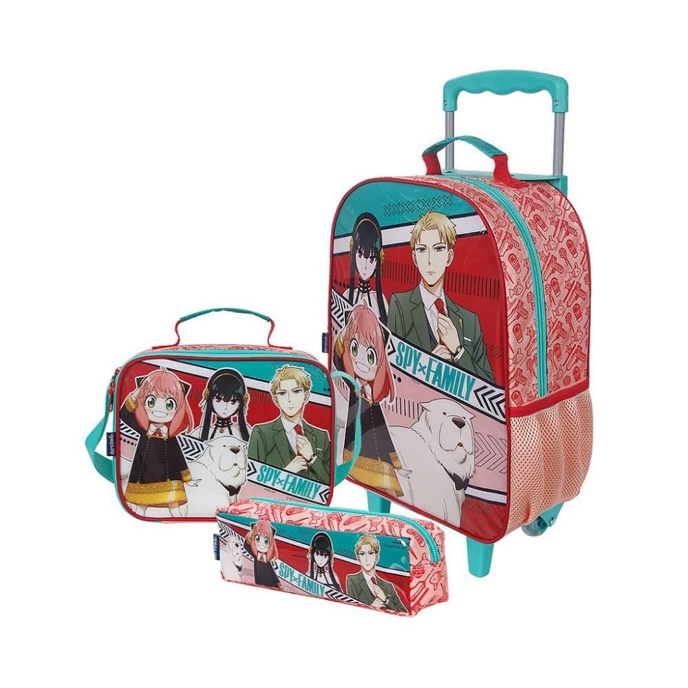 Kit Mochila Lancheira Estojo Dermiwill Spy X Family Colorida