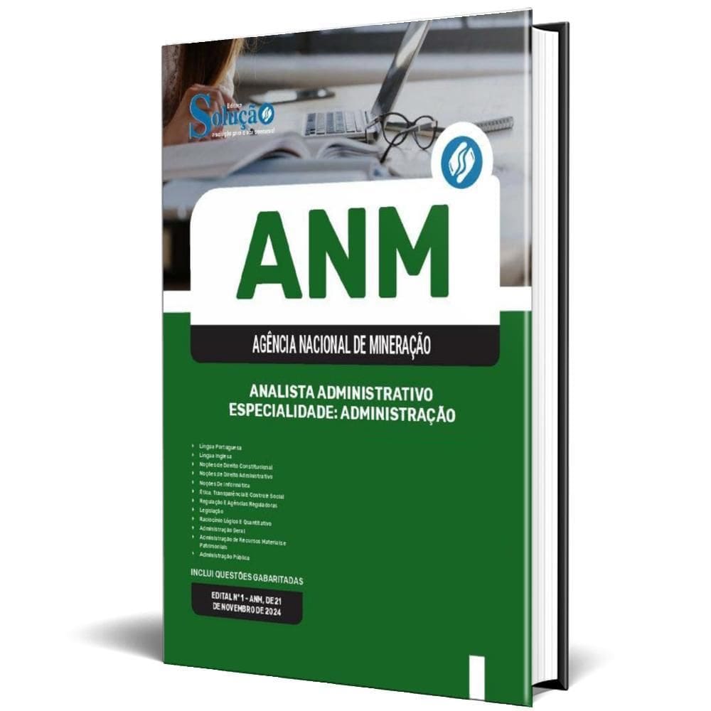Apostila Anm 2025 Analista Administrativo Especialidade: