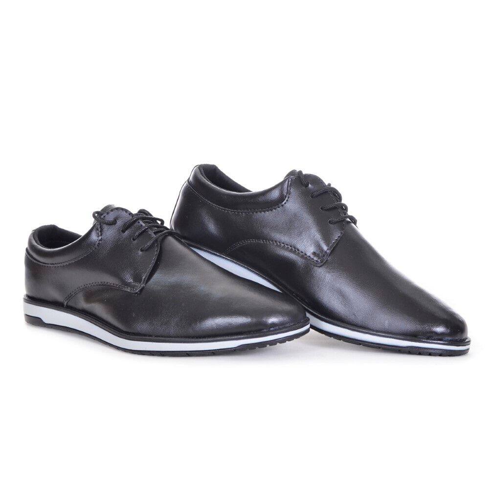 Sapato Social Masculino Com Cadarço Bico Redondo Esporte Fino Solado Borracha Elegante Trabalho