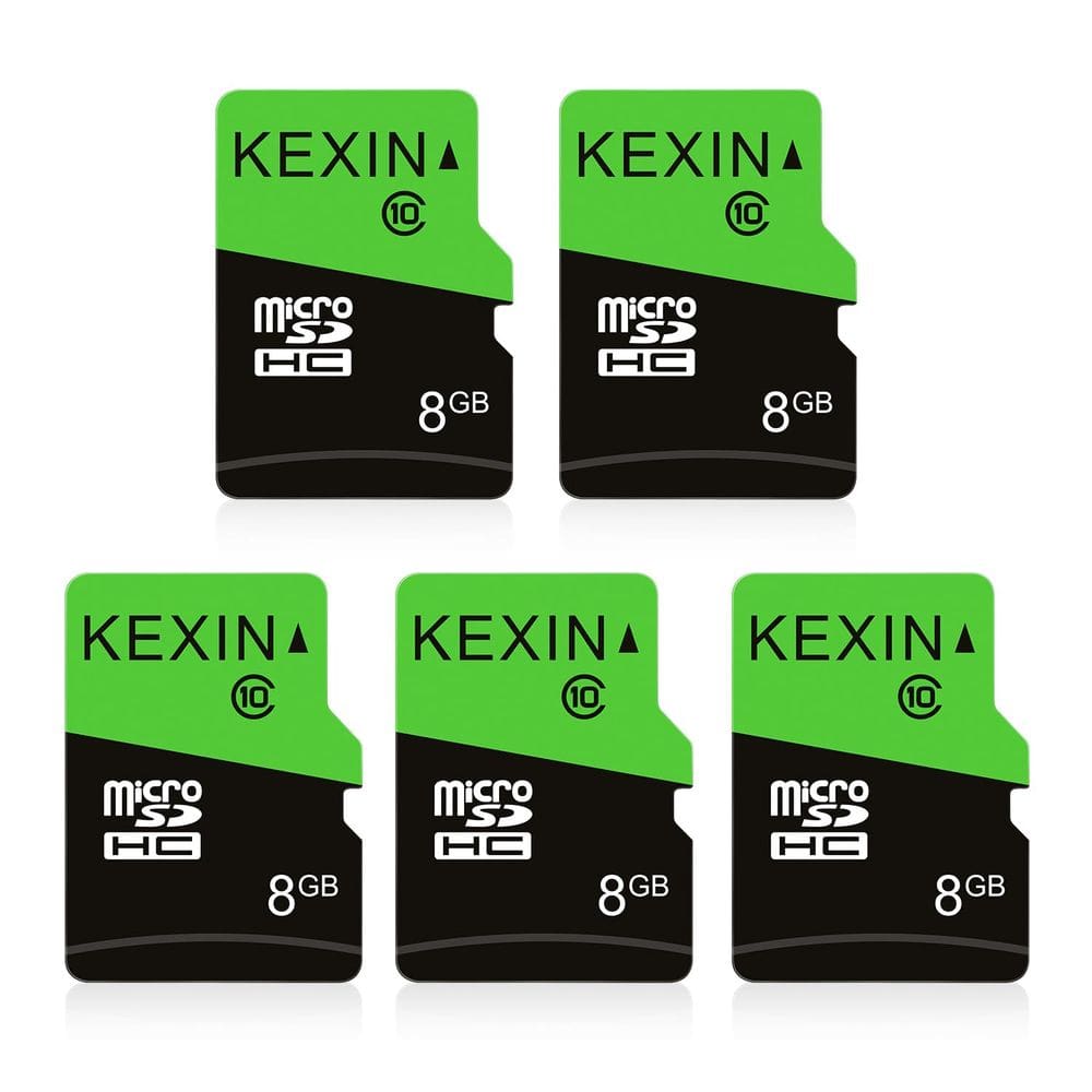 Cartão Micro SD KEXIN 8GB, pacote com 5, com adaptador SD UHS-I C10