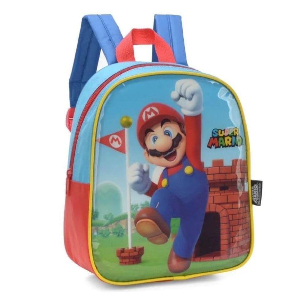 Mochila Escolar Super Mario IS38972MO Vermelho - Luxcel