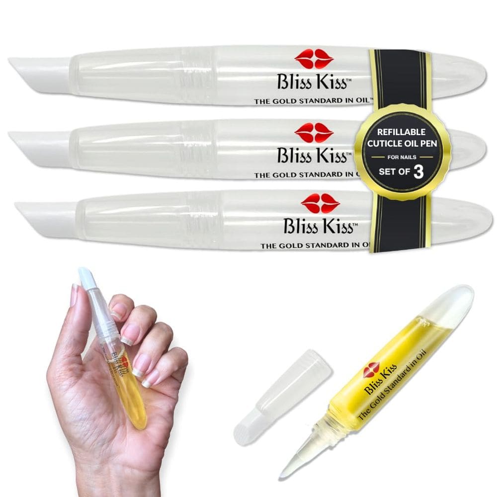 Caneta recarregável de óleo Squeeze Cuticle Bliss Kiss, pacote com 3