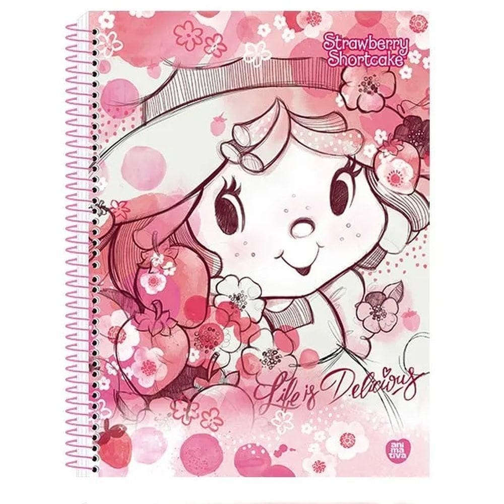 Caderno Colegial 160Fls 10Mat Moranguinho Capa 4 - Animativa