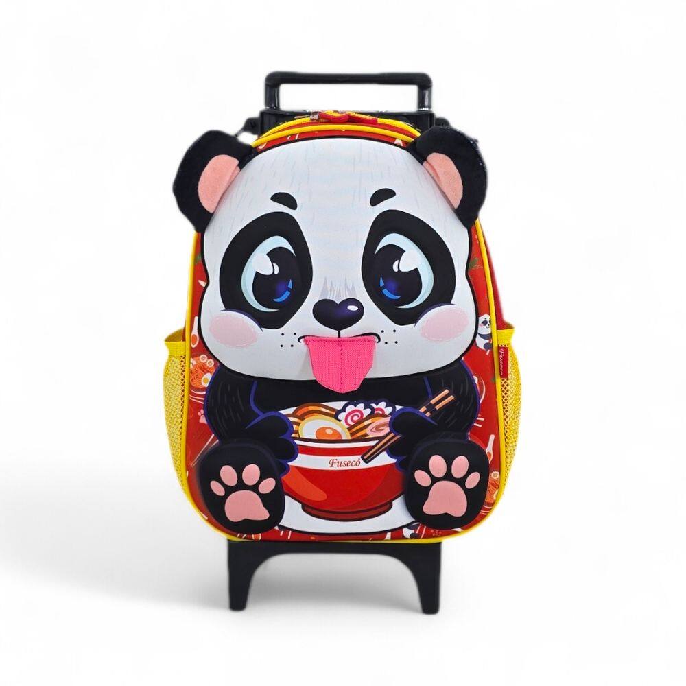 Mochila media escolar passeio rodinha bichinho animais 3D