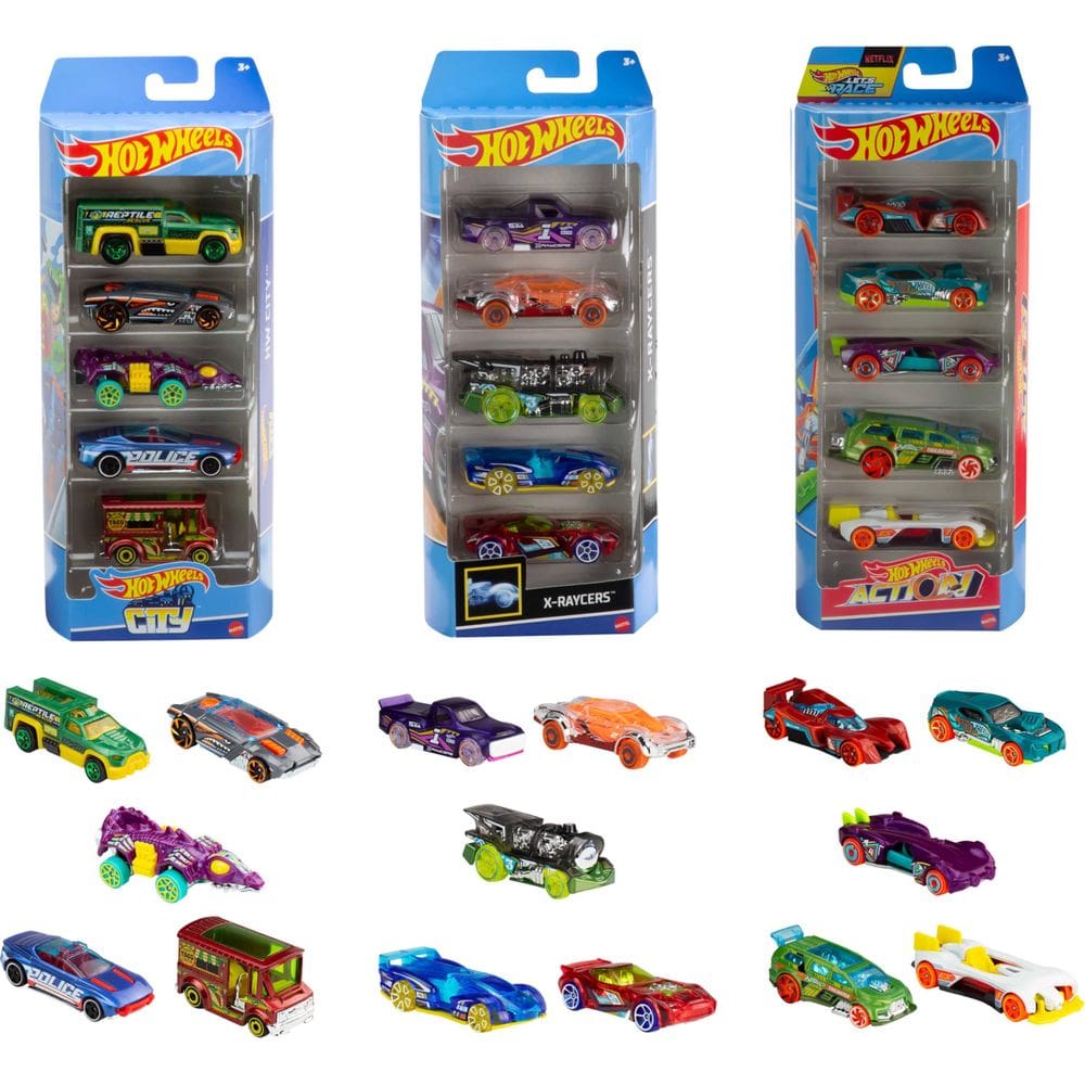 Pacote Toy Cars Hot Wheels 15, escala 1:64, com 3 pacotes de 5