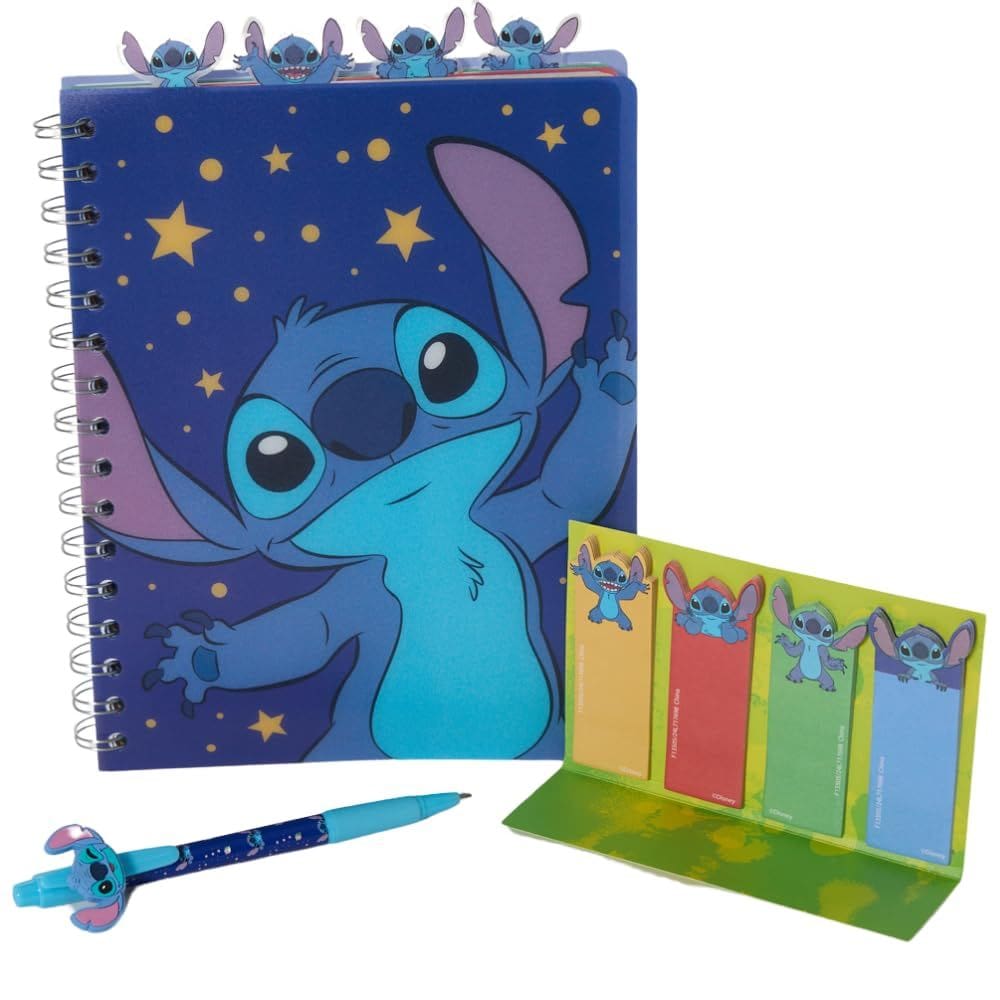 Conjunto de cadernos Innovative Designs Disney Stitch Tab Journal
