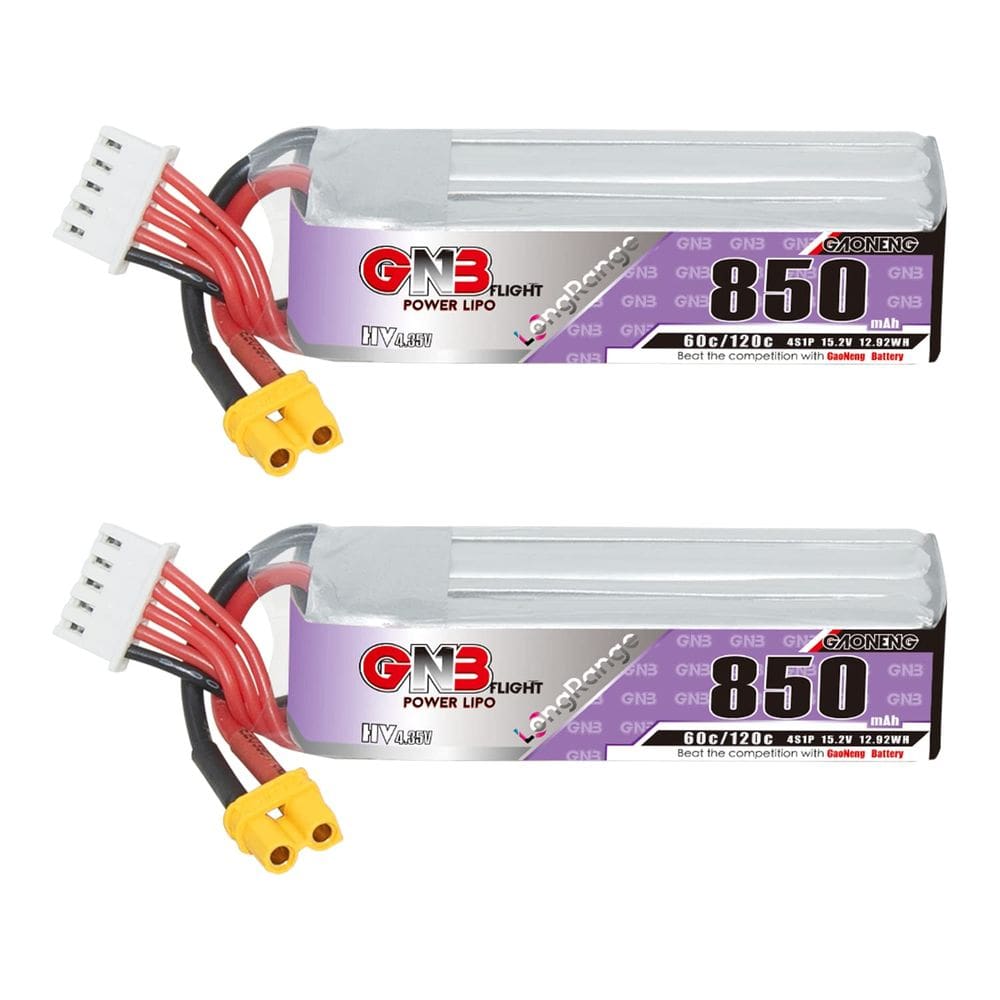 Bateria LiPo GAONENG GNB 4S 850 mAh 15,2 V HV 60 C 120 C XT30