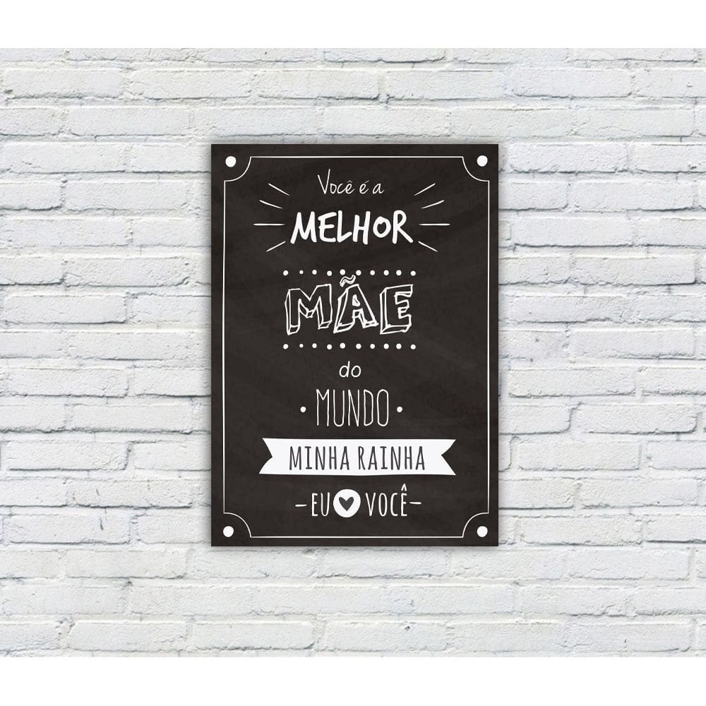 Quadro/Placa Decorativa MDF s/ Moldura Tema Mães