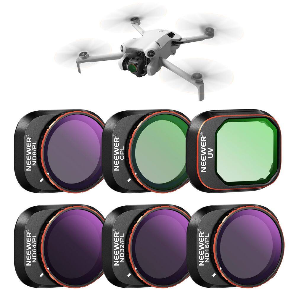 Conjunto de filtros Neewer ND/PL compatível com DJI Mini 4 Pro, pacote com 6