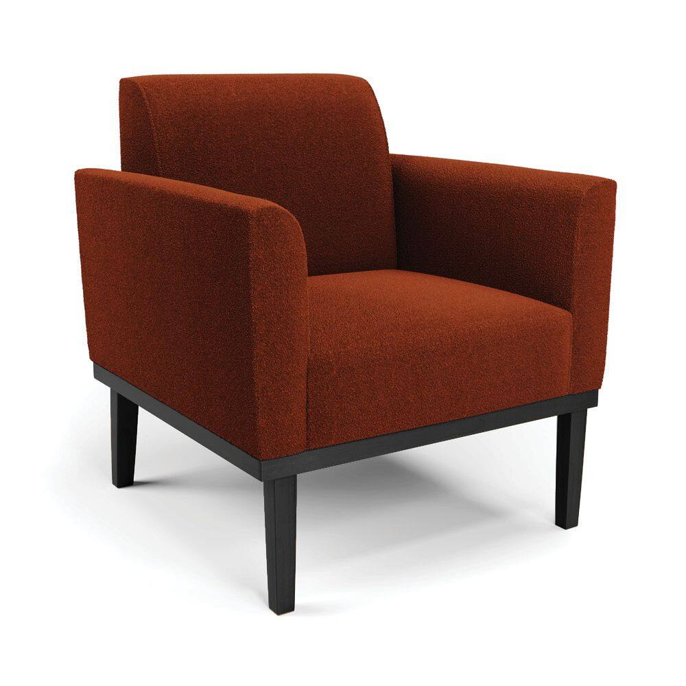 Poltrona para Sala Base Madeira Preto Marisa Bouclê Terra D03 - D`Rossi
