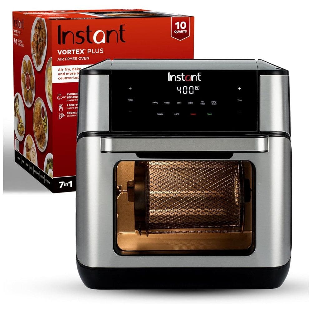 Instant Pot AirFryer Vortex Plus 7 em 1, Torradeira, Rotisserie, Desidratar 9,5L 7 Programas Prata 110V