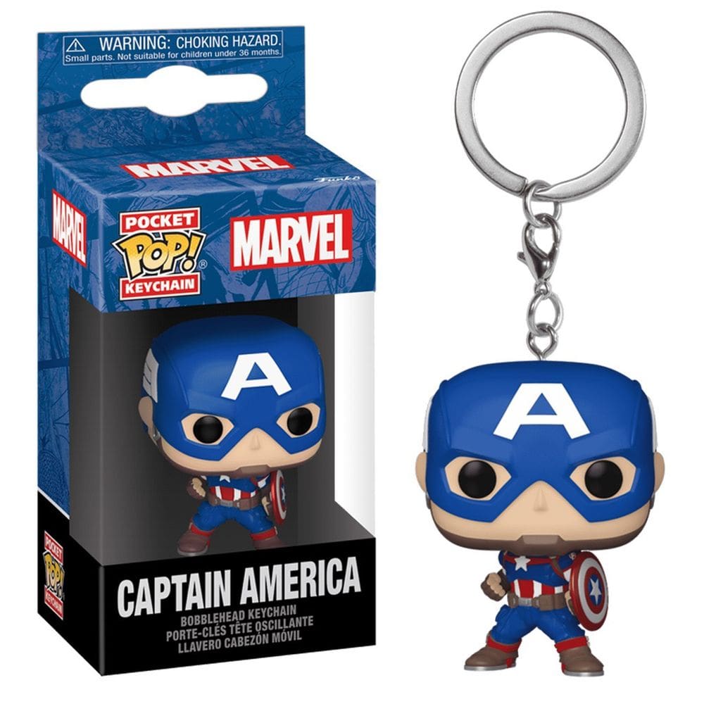 Chaveiro Funko Pop Keychain Marvel Classic Capitão America
