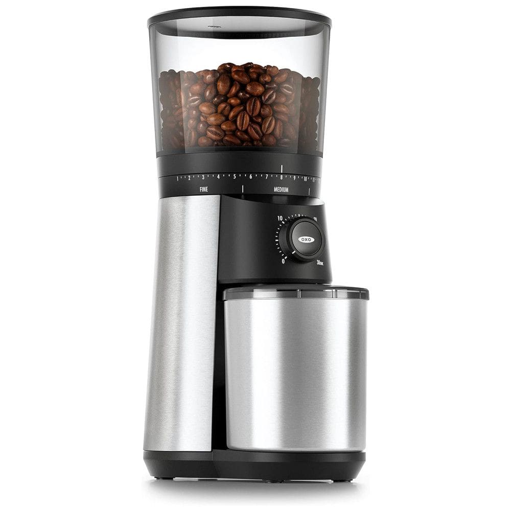 Moedor de Grãos de Café BREW, Até 110gr, Aço Inox, 110v, OXO 8717000, Prateado