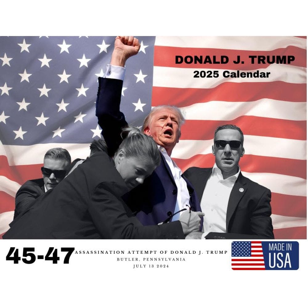 Calendário OHIO WHOLESALE 2025 Donald J. Trump Feito nos EUA