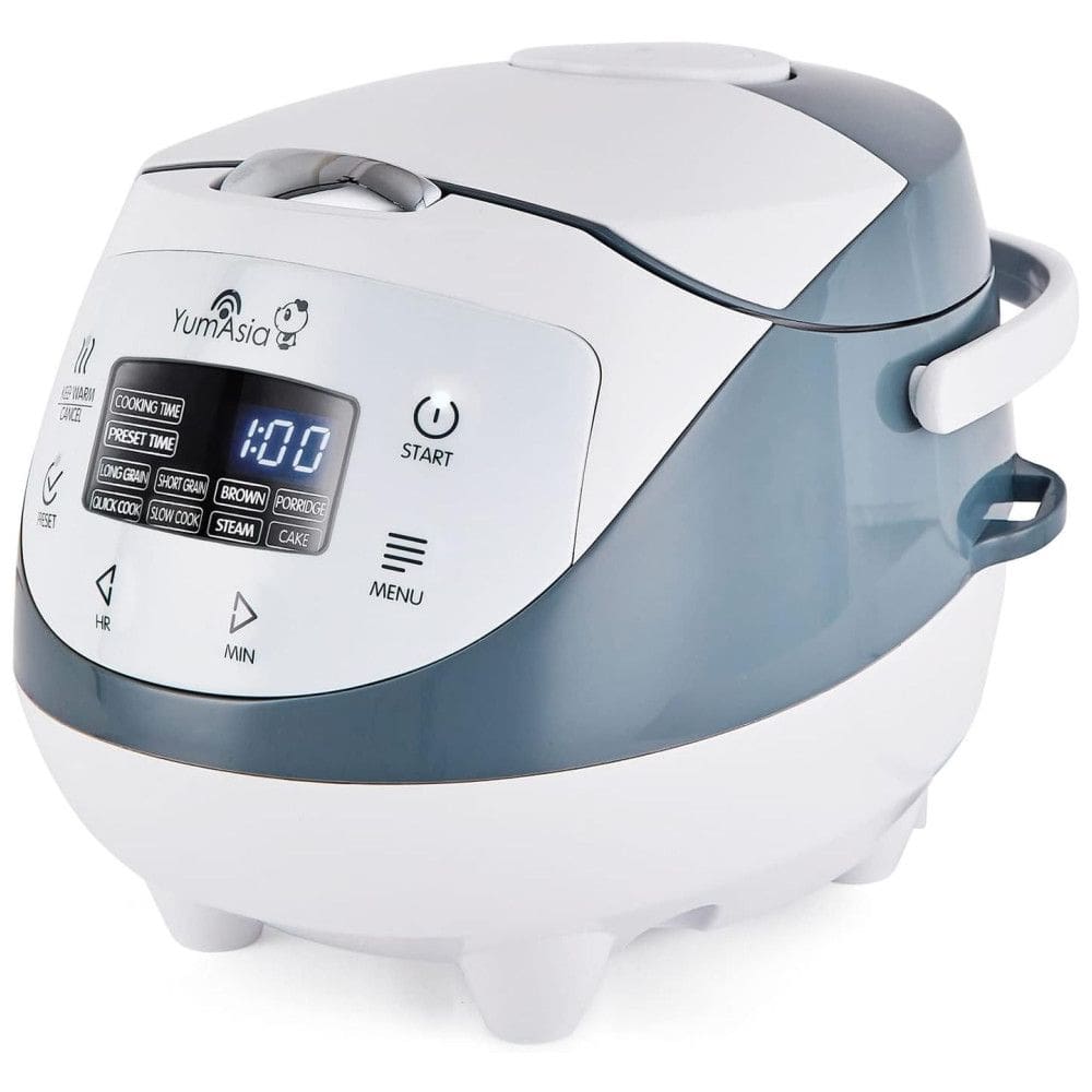 Yum Asia YUM EN06US Panela de Arroz Elétrica 0.6L com Painel de Controle Digital, 600W, 110V, Branca