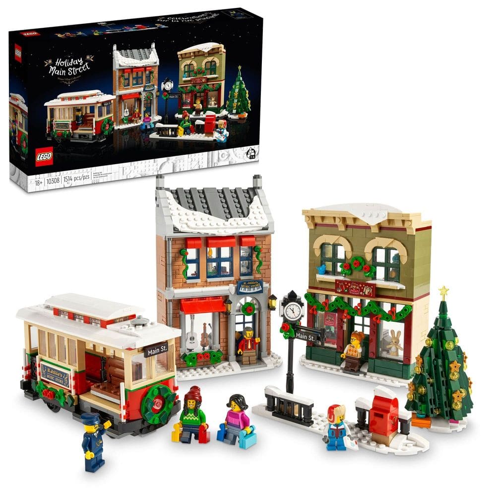 Kit de construção LEGO Holiday Main Street 10308 com 6 minifiguras