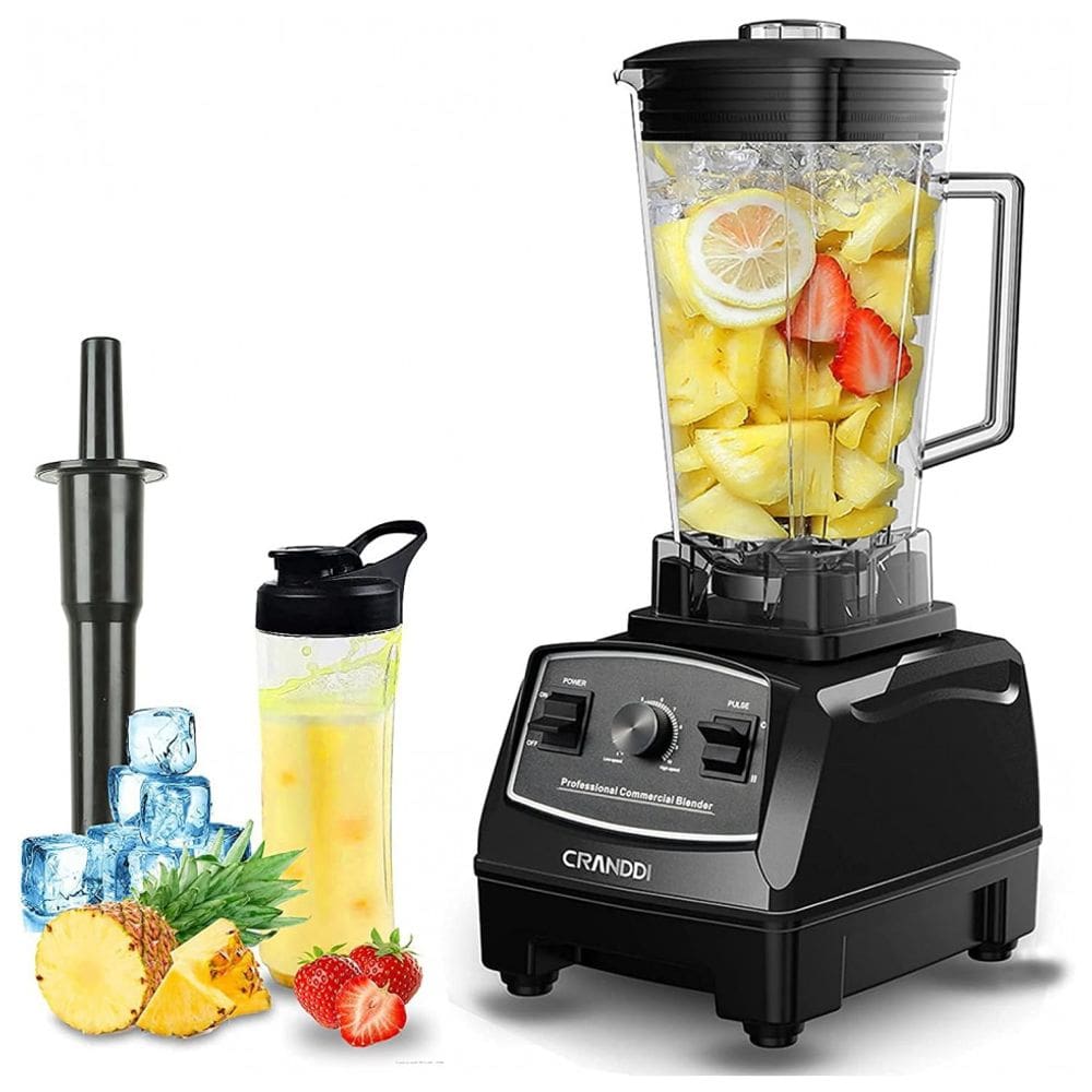 Liquidificador de Bancada 2L, 1500W, á Prova de Som, CRANDDI KND YL 010 R New, Vermelho