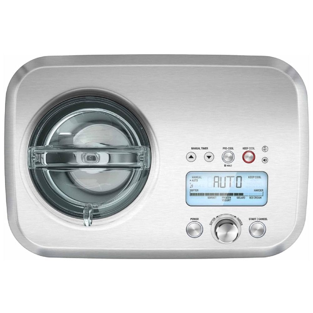 Sorveteira 12 Configurações de Dureza 1,5L Gelado Por 3h Alerta Musical, BREVILLE BCI600XL, Cinza escuro