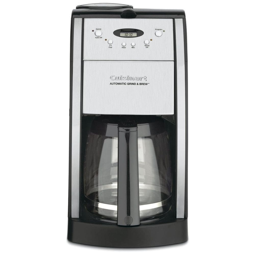 Cafeteira Elétrica Programável P1 Programável Com Moagem e Fermentação 12 Xícaras, CUISINART DGB 550BK, Prateado
