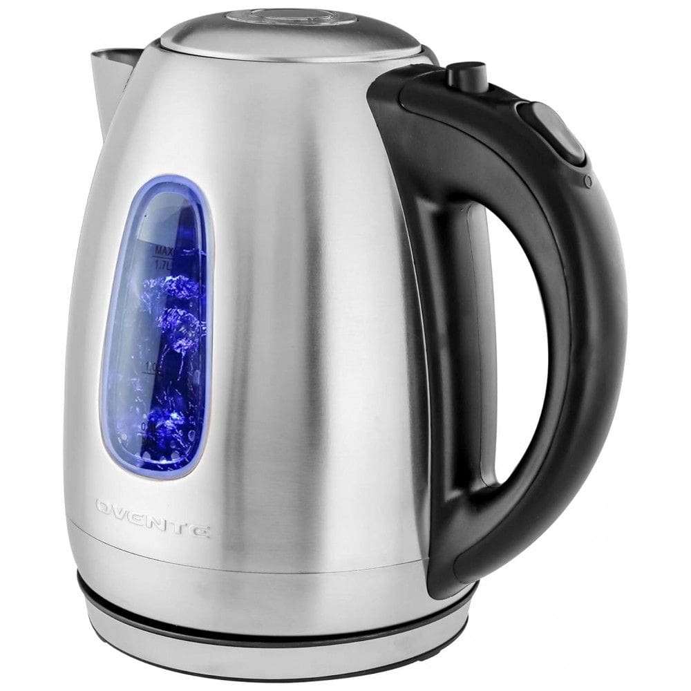 Chaleira Elétrica 1.7L com Desligamento Automático, Aço Inoxidável, 1100W, 110v, OVENTE KS96S, Prateado