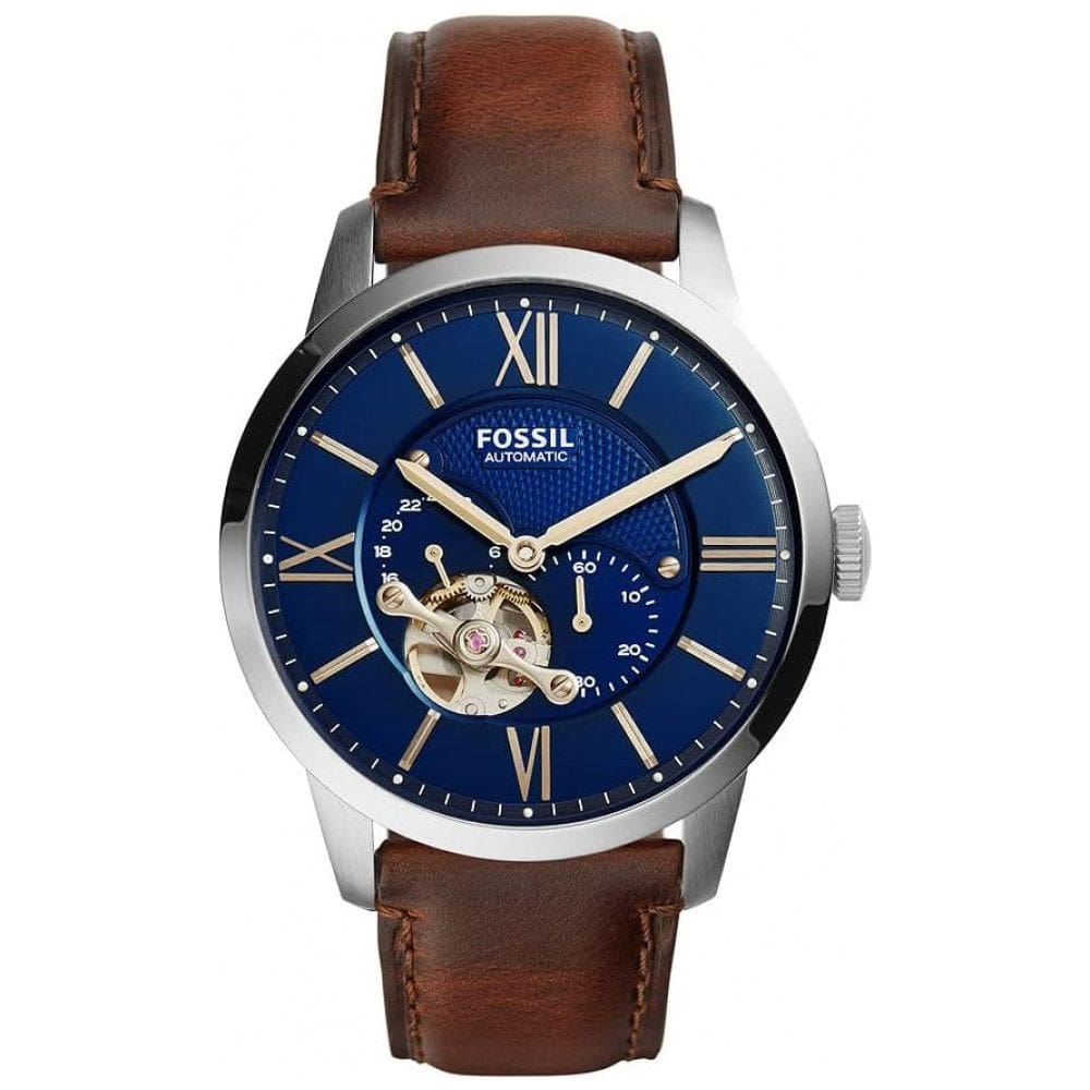 Relógio Masculino de Quartzo Automático, com Pulseira de Couro, FOSSIL ME3110, Marrom