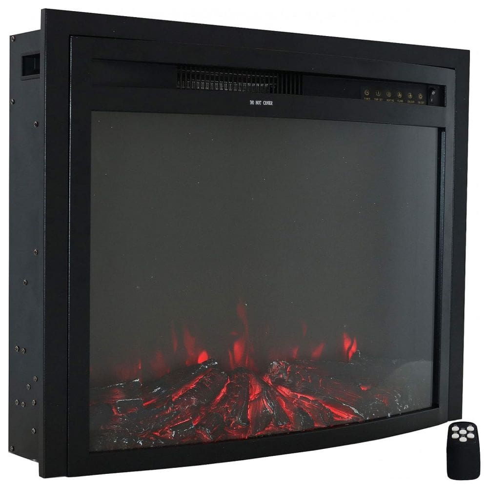 Lareira Elétrica de Embutir A48x59L, com Controle Remoto, 1500W, 110v, SUNNYDAZE LOE 364, Preto