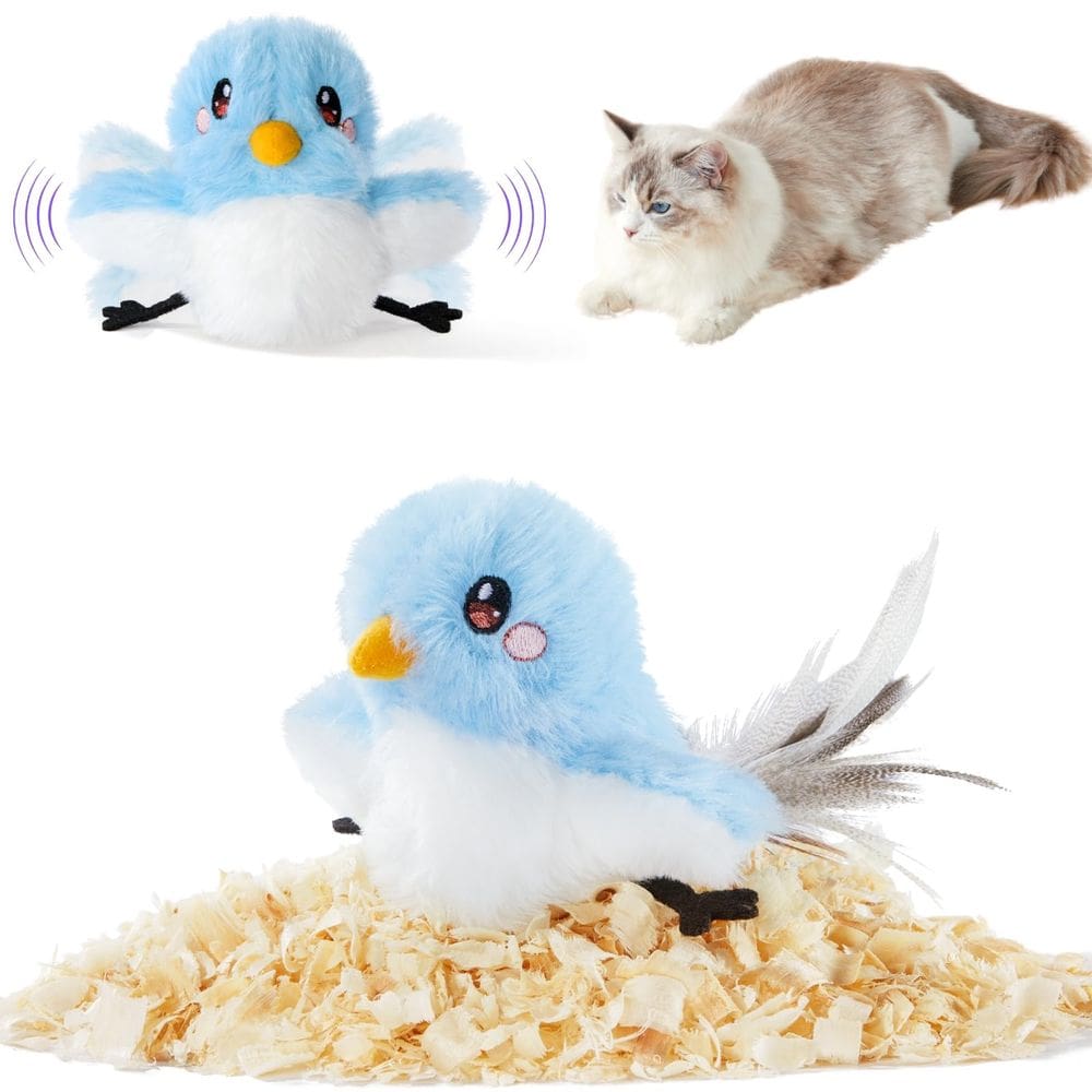 Folha de brinquedo para gatos Flapping Bird com erva-dos-gatos para gatinhos que vivem dentro de casa