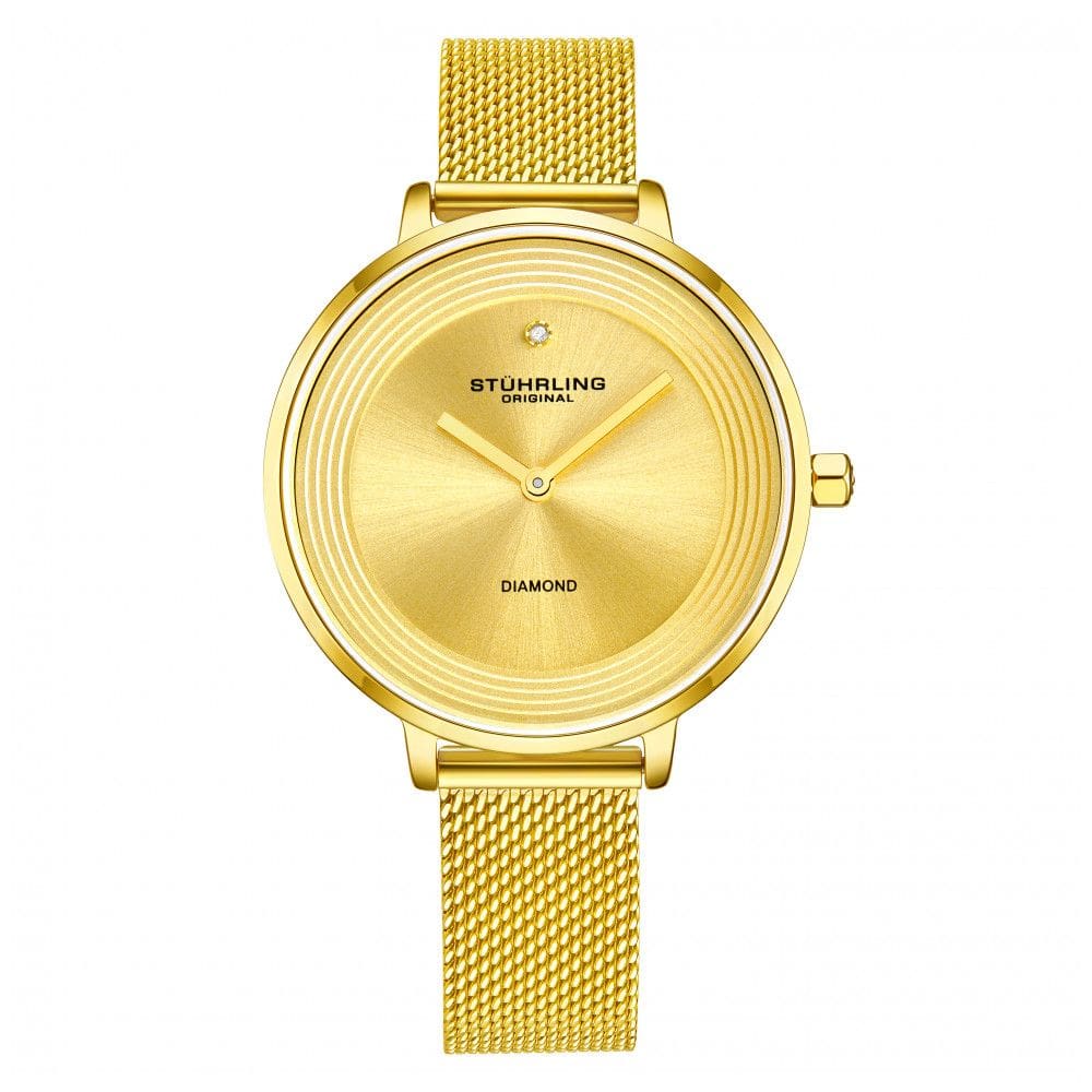 Relógio Feminino Stuhrling Sinfonia 3946 Quartzo 37mm, Dourado