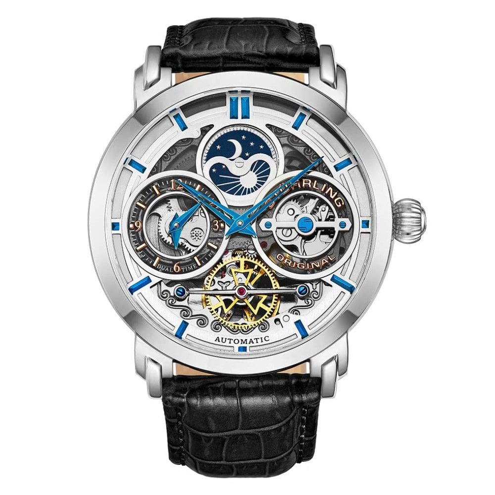 Relógio Masculino Stuhrling 371A Automático 46mm, Preto