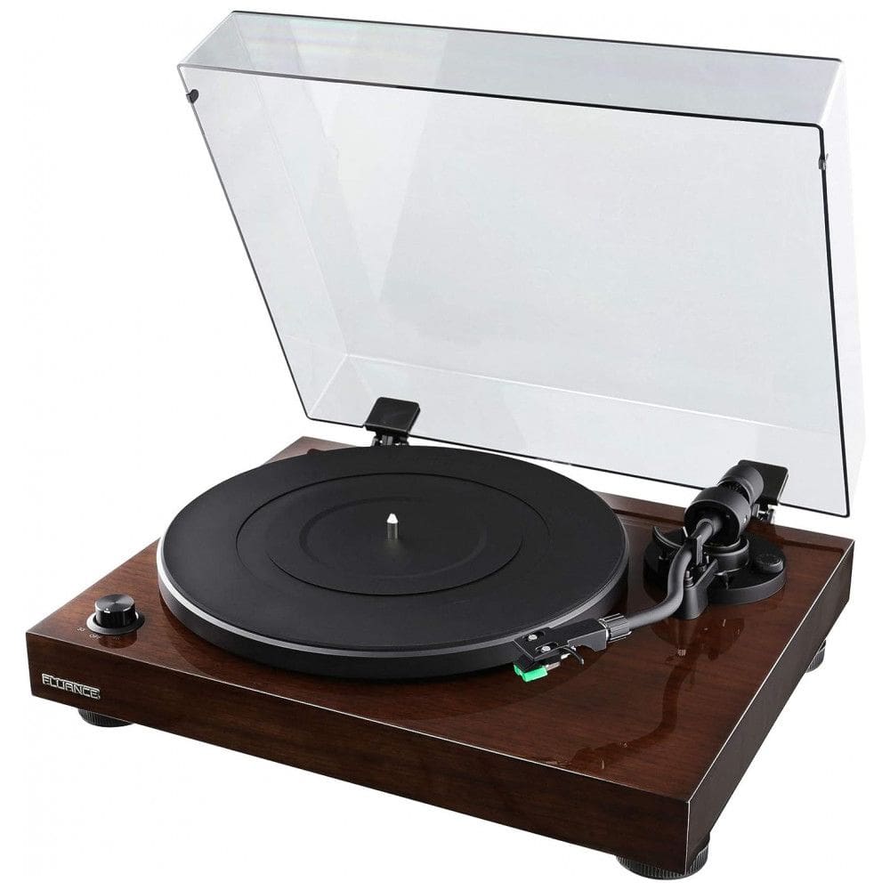 Vitrola Toca Discos de Vinil com Pré Amplificador Embutido e Acionamento por Correia, 110v, FLUANCE RT81, Marrom