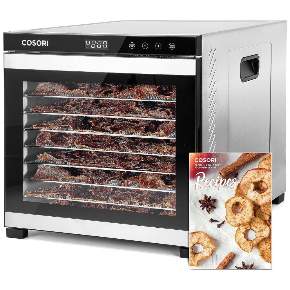 Desidratador de Alimentos com 10 Bandejas e Controle Digital, Aço Inoxidável 1000W, 110v, COSORI, Prateado