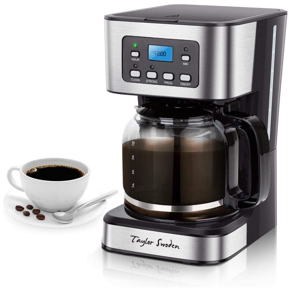 Cafeteira Elétrica Programável com Tela LCD e Desligamento Automático, 110v, TAYLOR SWODEN, Preto