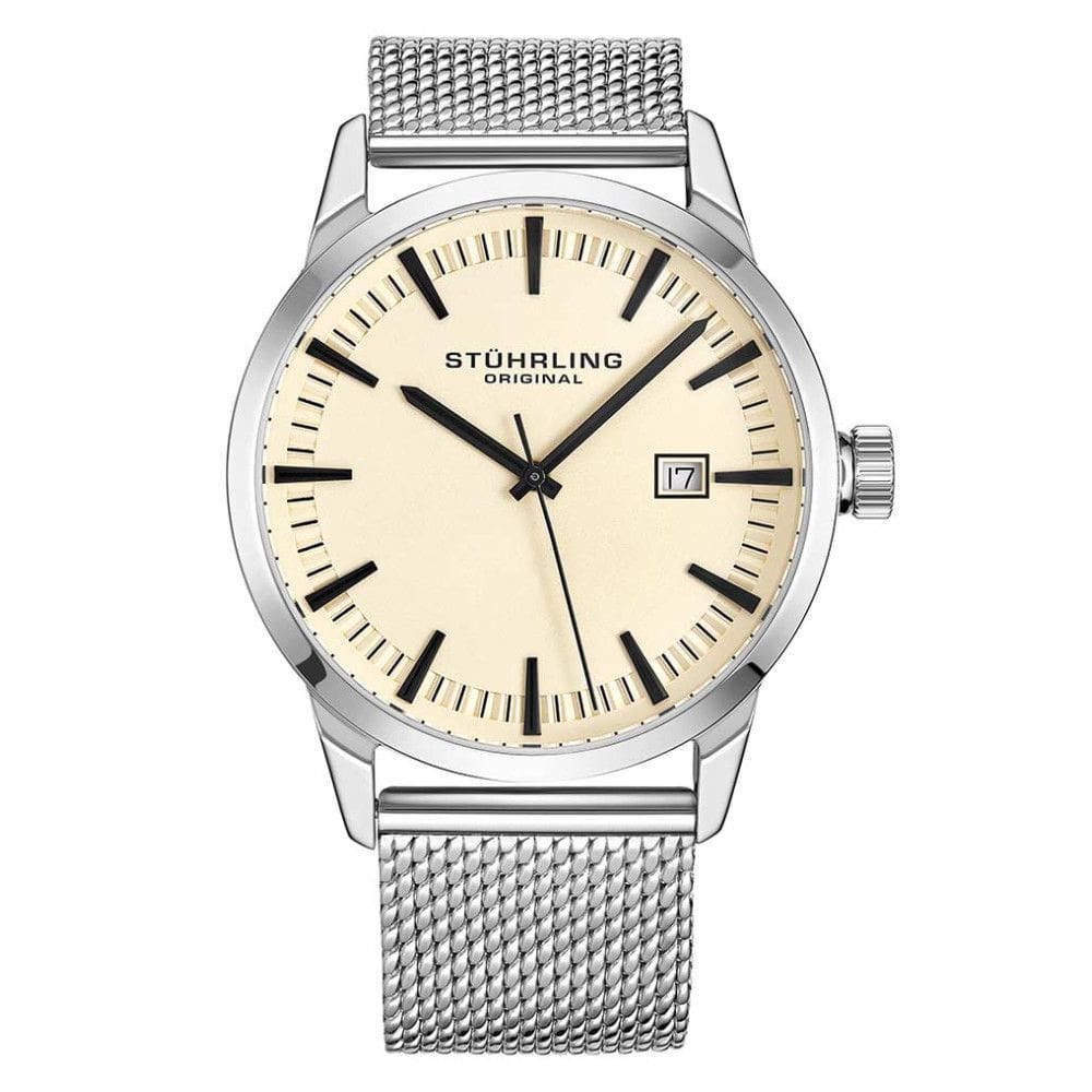 Relógio Masculino Stuhrling Ascot 555M Quartzo 42mm, Prata
