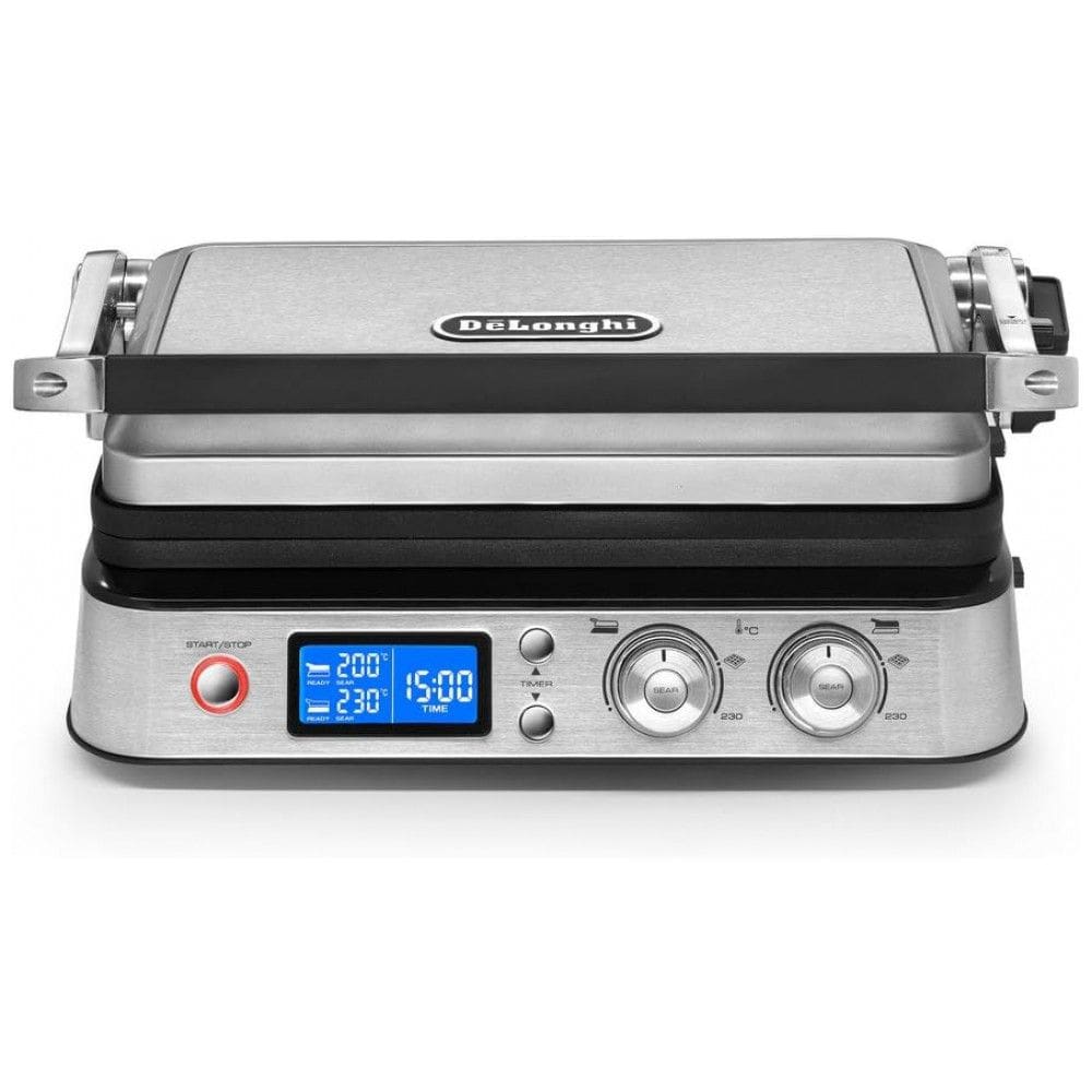 Sanduicheira Antiaderente 3 Fatias, Painel LED, Aço Inoxidável, 110v, DELONGHI CGH1020D, Prateado